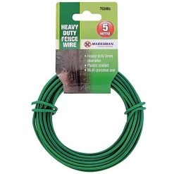 Cheapest 🌟 Marksman Garden Wire Green Plastic 🧥 Coated Multi Purpose 3mm 5m 70240C 🤩