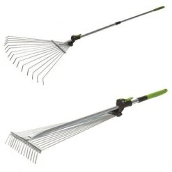 Cheap ✨ Silverline Tools Silverline Garden Leaf Grass Rake Telescopic Adjustable 228465 🎉