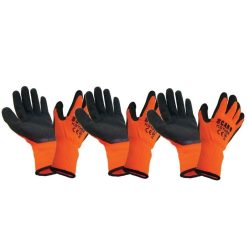 Brand new ???? Scan Hi-Vis Latex Thermal Work Gloves Large 3 Pairs XMS22THERMLG ????