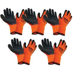 New ✨ Scan Hi-Vis Latex Thermal Work Gloves Extra Large 5 Pairs SCAGLOKSTH5X ????