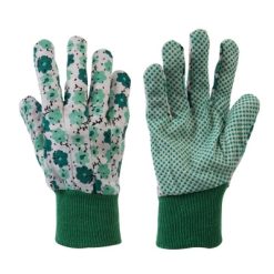 Coupon ???? Silverline Tools Floral Green Gardening Easy Grip Cotton Gloves Medium Size ????