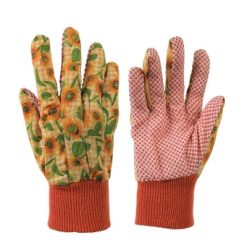 Best Sale ???? Silverline Tools Floral Yellow Gardening Easy Grip Cotton Gloves Medium Size ????