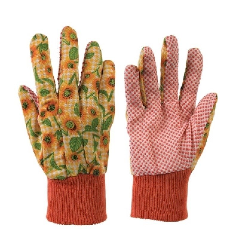 Floral Yellow Gardening Easy Grip Cotton Gloves Medium Size Best Sale ???? Silverline Tools Floral Yellow Gardening Easy Grip Cotton Gloves Medium Size ???? -Everbuild shop unnamed file 1450