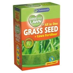 Cheap 🔥 Chatsworth Love Your Lawn Grass Seed And Lawn Fertiliser 375g - Buy One Get One Free 🎁