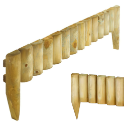 Brand new ???? Kingfisher Garden Kingfisher Wood Log Garden Lawn Flower Border Edging 1m Panel LE3 ✨