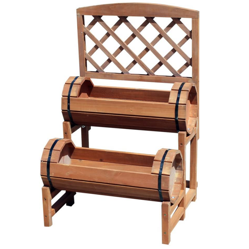 Kingfisher Wooden Decorative Twin Barrel Plant Flower Planter Trellis PLANTER6 Best Sale ???? Kingfisher Garden Kingfisher Wooden Decorative Twin Barrel Plant Flower Planter Trellis PLANTER6 ???? -Everbuild shop unnamed file 164