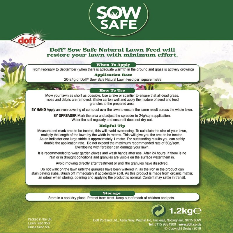 Doff Sow Safe Natural Lawn Grass Feed FMPB40DOF 2.4kg D Cheapest ???? Doff Sow Safe Natural Lawn Grass Feed FMPB40DOF 2.4kg D ???? -Everbuild shop unnamed file 1702