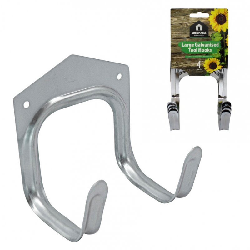 Shedmates Galvanised Garden Tool Wall Storage Hooks Large 4pk GS4HL Hot Sale ???? Shedmates Garden Accessories Shedmates Galvanised Garden Tool Wall Storage Hooks Large 4pk GS4HL ✨ -Everbuild shop unnamed file 174