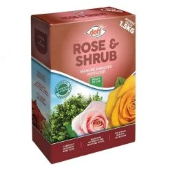 Best Pirce ⭐ Doff Rose & Shrub Feed Plant Food Manure Enriched Fertiliser 1.5kg 🌟