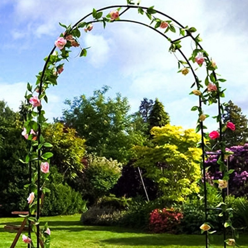 Kingfisher Garden Arch Metal Tubular Rose Climbing Plant Archway 2.4m WARCH Best deal ???? Kingfisher Garden Arch Metal Tubular Rose Climbing Plant Archway 2.4m WARCH ???? -Everbuild shop unnamed file 1959