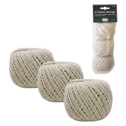 Cheap 🌟 Sealants And Tools Direct Houshold Cotton String Off White 3 X 60m Rolls T5158 🧨