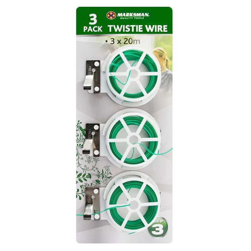 Budget 🔥 Marksman Garden Plant Support Green Tie Wire 70036C Triple Pack ⭐ 1 Budget 🔥 Marksman Garden Plant Support Green Tie Wire 70036C Triple Pack ⭐