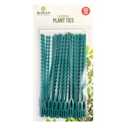 Deals ⌛ Sealants And Tools Direct Rowan Garden Essential Reusable Green Adjustable Plant Ties 50pk GAR-0822 ????