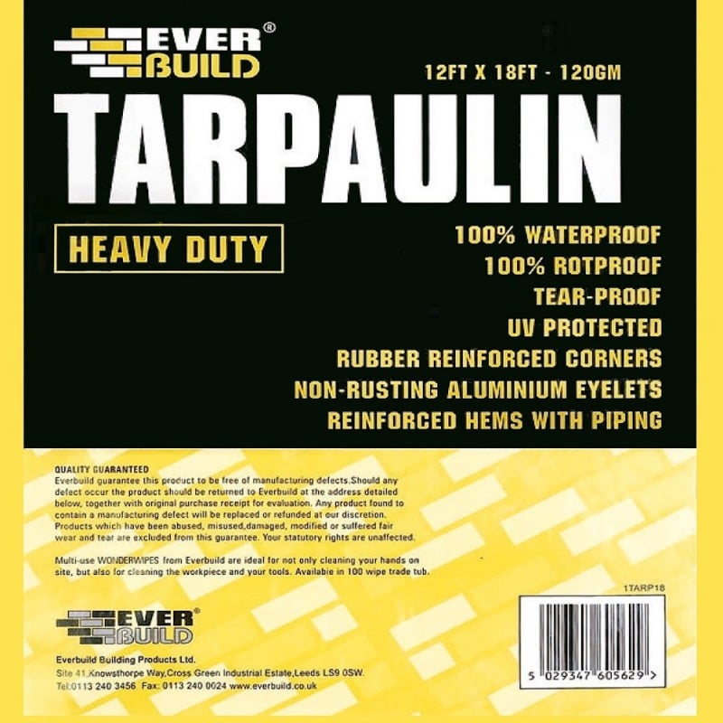 Buy ???? Everbuild Heavy Duty Builders Tarpaulin 12 X 18 1TARP18 ✨ 5 Buy ???? Everbuild Heavy Duty Builders Tarpaulin 12 X 18 1TARP18 ✨ - Image 5