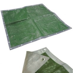 Coupon ???? FaithFull Tools Faithfull Reversible Green Silver Tarpaulin 12ft X 9ft FAITARP129 ????