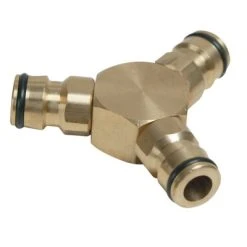 Buy 🎉 Sealants And Tools Direct Garden Hose Pipe 3 Way Brass Male Quick Connector 763559 🧨