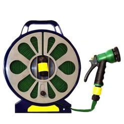Promo ✨ Kingfisher Garden Kingfisher 50ft Garden Flat Hose Pipe Reel Watering Set 515FPC ✨
