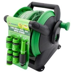 Brand new ๐งจ Marksman Garden Hose Pipe Reel Watering Spray Gun Set 15 Meter 70142C ๐