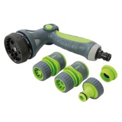 Hot Sale ???? Silverline Tools Silverline Garden Hose Pipe Easy Grip Spray Water Gun Set 829557 ????