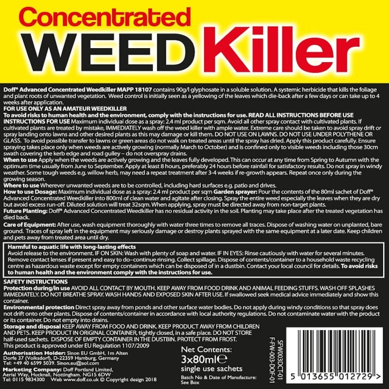 Flash Sale ???? Doff Advanced Weed & Root Killer Concentrated Weedkiller 3 Sachets ✨ 3 Flash Sale ???? Doff Advanced Weed & Root Killer Concentrated Weedkiller 3 Sachets ✨ - Image 3