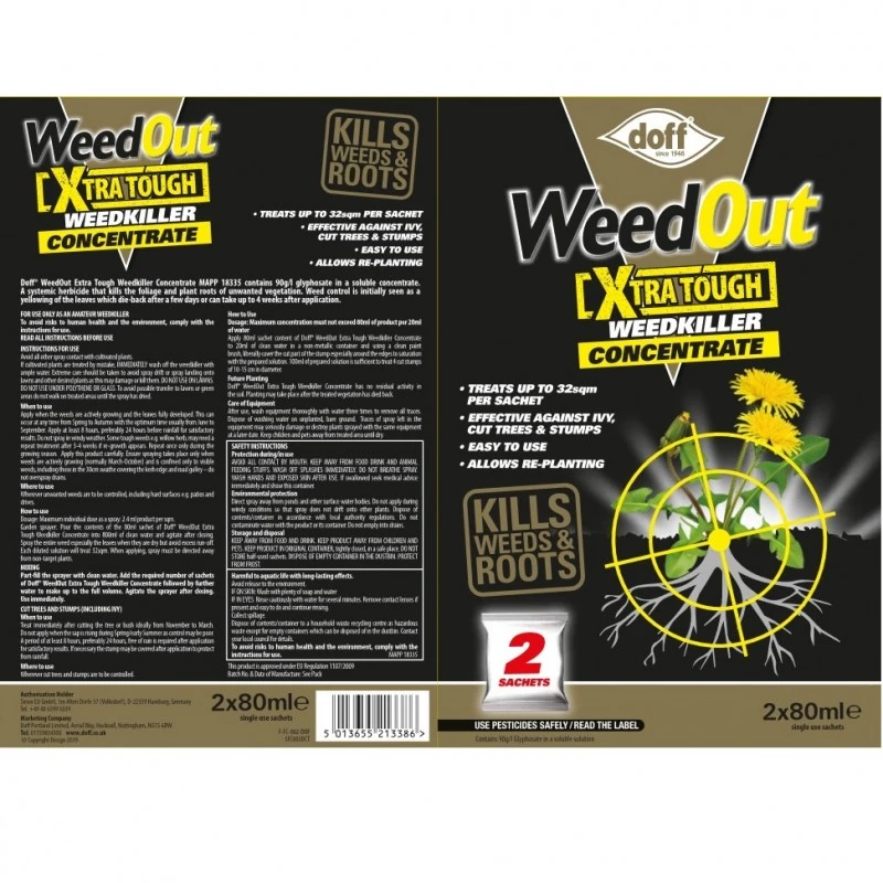 Best reviews of 👏 Doff WeedOut Weedkiller Extra Tough Weed Killer 2 X Sachets F-FC-002-DOF ❤️ 4 Best reviews of 👏 Doff WeedOut Weedkiller Extra Tough Weed Killer 2 X Sachets F-FC-002-DOF ❤️ - Image 4