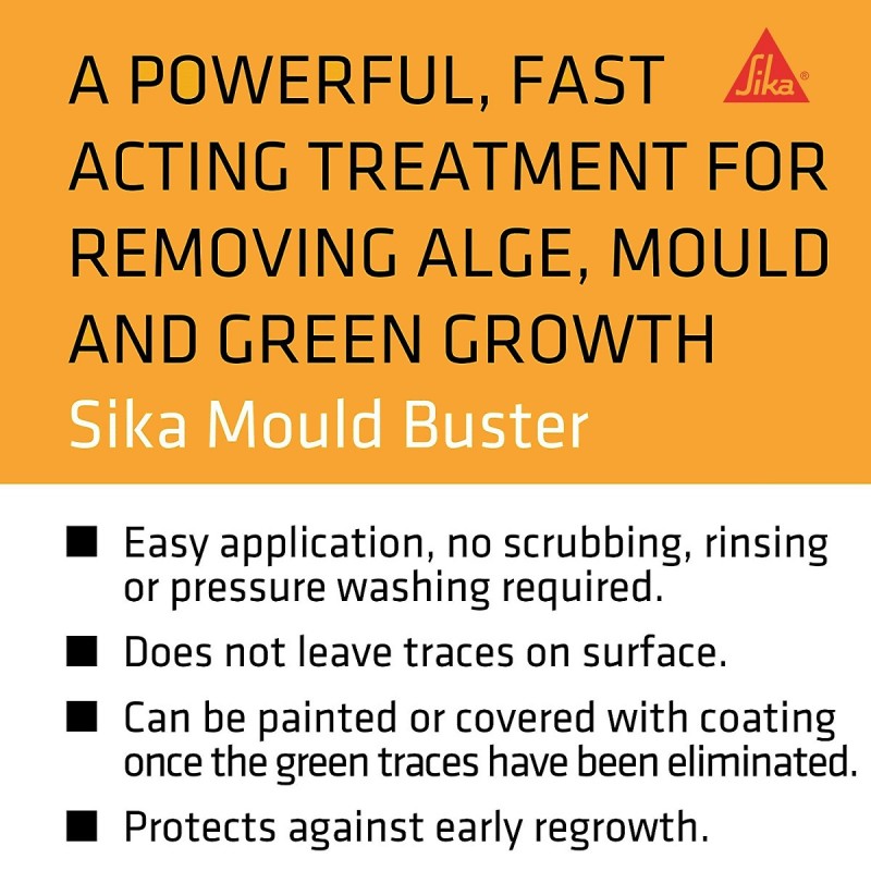 Sika Mould Buster Concentrate Kills Moss Algae Mould 5 Litre SKMBUST5 Best reviews of ???? Sika Mould Buster Concentrate Kills Moss Algae Mould 5 Litre SKMBUST5 ✔️ -Everbuild shop unnamed file 2612