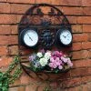Best deal 🛒 Kingfisher Garden Four Seasons Vintage Decorative Wall Planter Garden Clock Thermometer GCTC 🧨