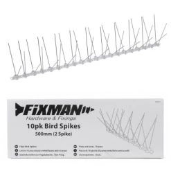 Outlet ✔️ Fixman UK Fixman Bird Protection Spikes Polycarbonate Base 10pk 196319 ✨