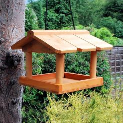 Outlet ❤️ Nature's Market Natures Market Hanging Covered Wooden Feeder Garden Bird Table HBT ????