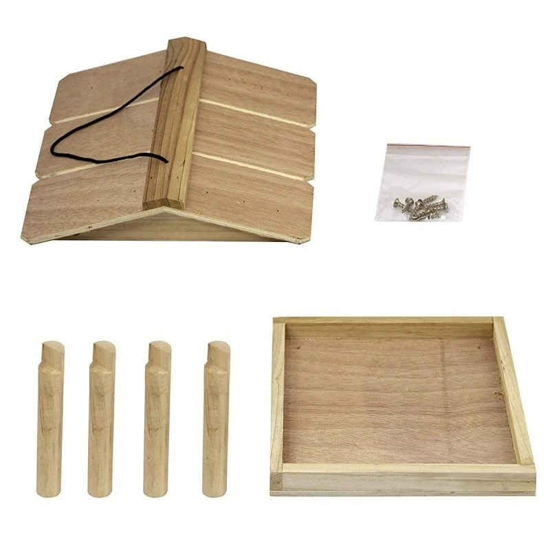 Outlet ❤️ Nature's Market Natures Market Hanging Covered Wooden Feeder Garden Bird Table HBT 🌟 4 Outlet ❤️ Nature's Market Natures Market Hanging Covered Wooden Feeder Garden Bird Table HBT 🌟 - Image 4