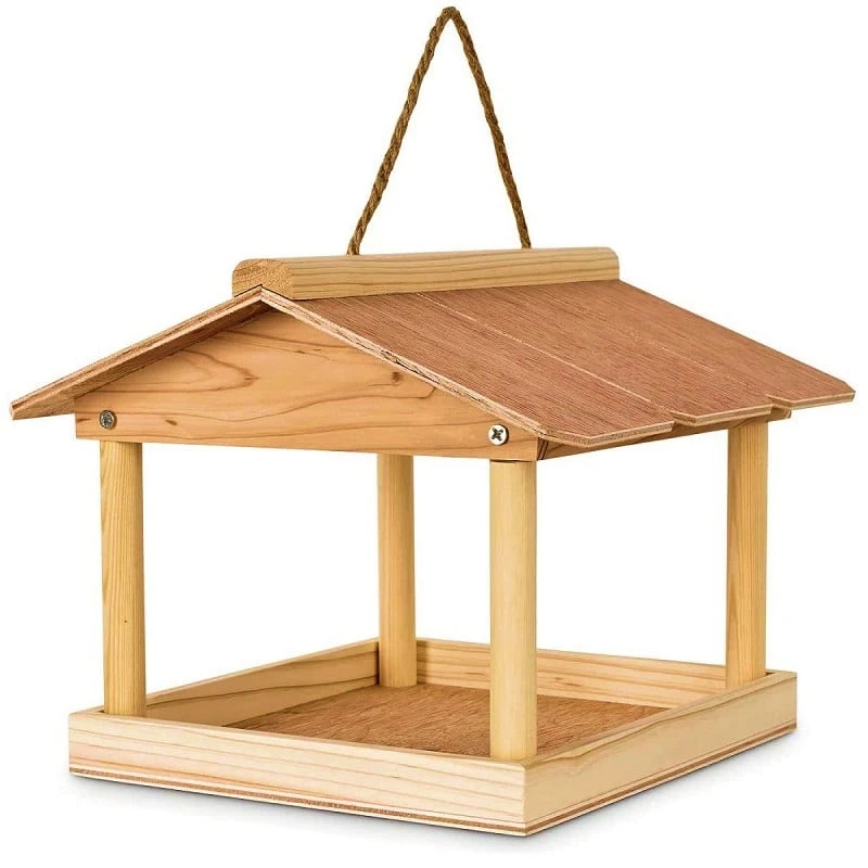 Outlet ❤️ Nature's Market Natures Market Hanging Covered Wooden Feeder Garden Bird Table HBT 🌟 7 Outlet ❤️ Nature's Market Natures Market Hanging Covered Wooden Feeder Garden Bird Table HBT 🌟 - Image 7
