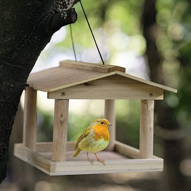 Outlet ❤️ Nature's Market Natures Market Hanging Covered Wooden Feeder Garden Bird Table HBT 🌟 12 Outlet ❤️ Nature's Market Natures Market Hanging Covered Wooden Feeder Garden Bird Table HBT 🌟 - Image 12