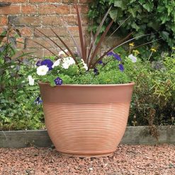 New ???? Kingfisher Garden Kingfisher Planter Ceramic Mottled Effect Flower Plant Pot 20 Inch PPOTB3 ????