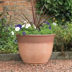 New 🌟 Kingfisher Garden Kingfisher Planter Ceramic Mottled Effect Flower Plant Pot 20 Inch PPOTB3 🔥