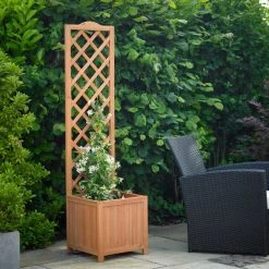Flash Sale ⌛ Kingfisher Garden Kingfisher Square Garden Wood Planter Wooden Trellis Backed 1.6m Tall PLANTER1 😀 -Everbuild shop unnamed file 850