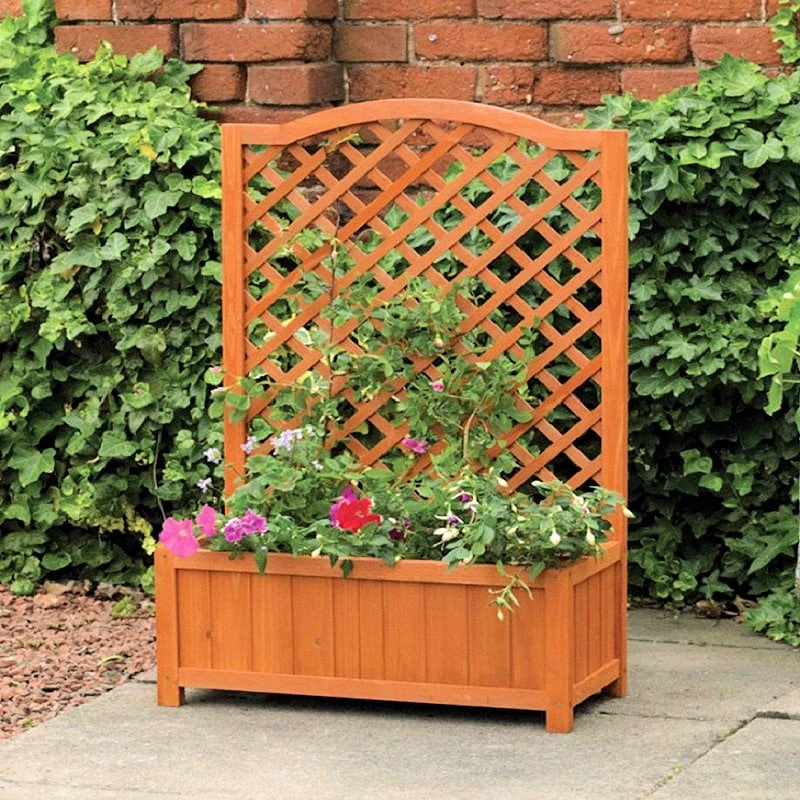 Best Sale 🤩 Kingfisher Garden Kingfisher Square Garden Wood Planter Wooden Trellis Backed 1m Tall PLANTER3 ⭐ 1 Best Sale 🤩 Kingfisher Garden Kingfisher Square Garden Wood Planter Wooden Trellis Backed 1m Tall PLANTER3 ⭐