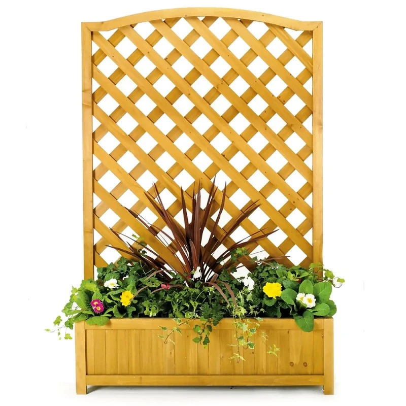 Best Sale 🤩 Kingfisher Garden Kingfisher Square Garden Wood Planter Wooden Trellis Backed 1m Tall PLANTER3 ⭐ 4 Best Sale 🤩 Kingfisher Garden Kingfisher Square Garden Wood Planter Wooden Trellis Backed 1m Tall PLANTER3 ⭐ - Image 4