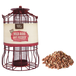 Hot Sale ⌛ Nature's Market Natures Market Squirrel Guard Nut Peanut Bird Food Feeder Red BF007 ????