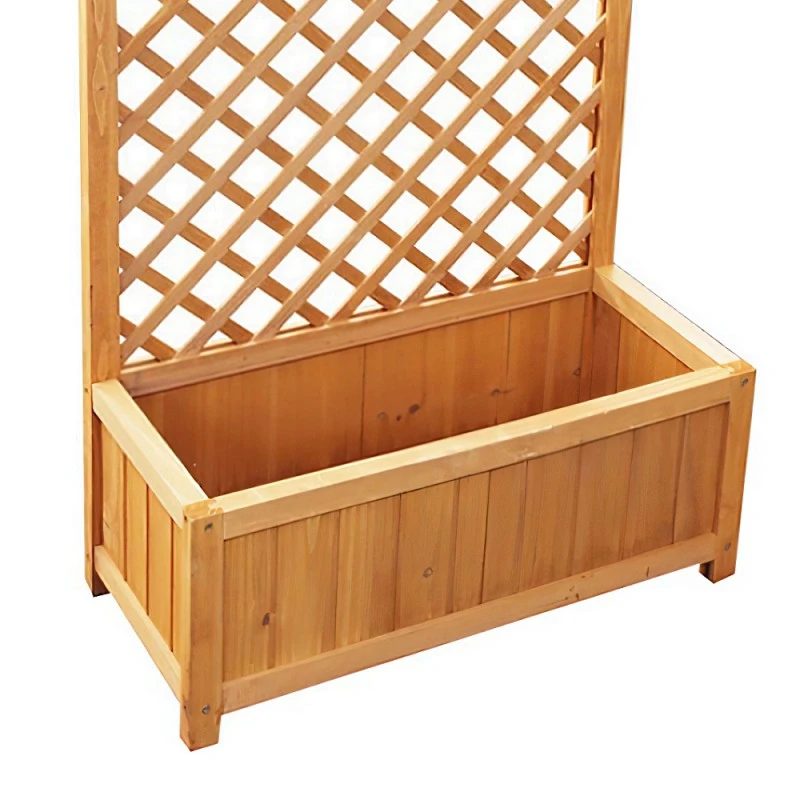 Best Sale 🤩 Kingfisher Garden Kingfisher Square Garden Wood Planter Wooden Trellis Backed 1m Tall PLANTER3 ⭐ 6 Best Sale 🤩 Kingfisher Garden Kingfisher Square Garden Wood Planter Wooden Trellis Backed 1m Tall PLANTER3 ⭐ - Image 6