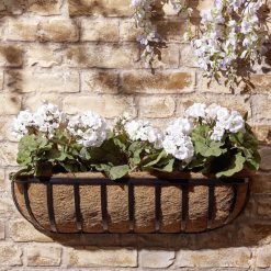 Deals ✨ Kingfisher Garden Kingfisher Wall Trough Flower Planter Wrough Iron Coco Liner 24 Inch WG24T ⌛ -Everbuild shop unnamed file 865