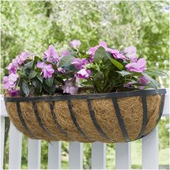 Deals ✨ Kingfisher Garden Kingfisher Wall Trough Flower Planter Wrough Iron Coco Liner 24 Inch WG24T ⌛ -Everbuild shop unnamed file 866
