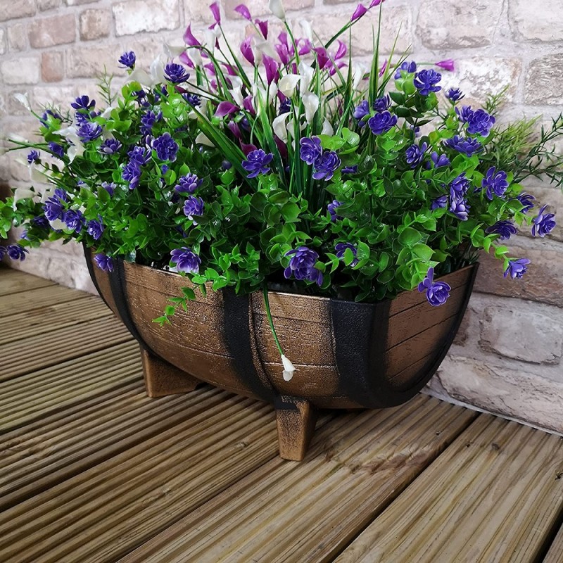 Kingfisher Wood Effect Plant Half Barrel Plastic Planter Trough 16 inch PPOT02 Hot Sale ???? Kingfisher Garden Kingfisher Wood Effect Plant Half Barrel Plastic Planter Trough 16 Inch PPOT02 ???? -Everbuild shop unnamed file 874