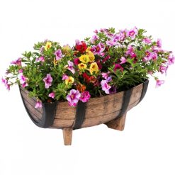 Hot Sale ???? Kingfisher Garden Kingfisher Wood Effect Plant Half Barrel Plastic Planter Trough 16 Inch PPOT02 ???? 6 Hot Sale ???? Kingfisher Garden Kingfisher Wood Effect Plant Half Barrel Plastic Planter Trough 16 Inch PPOT02 ???? -Everbuild shop unnamed file 876