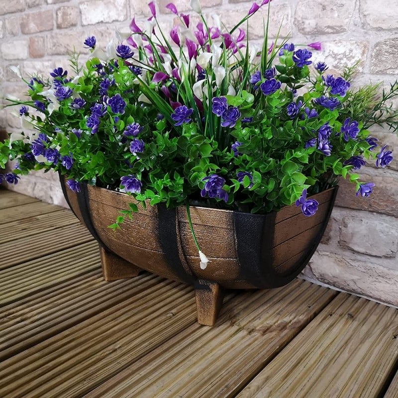 Kingfisher Wood Effect Plant Half Barrel Plastic Planter Trough 22 inch PPOT01 Brand new ???? Kingfisher Garden Kingfisher Wood Effect Plant Half Barrel Plastic Planter Trough 22 Inch PPOT01 ???? -Everbuild shop unnamed file 881
