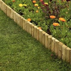 Brand new ???? Kingfisher Garden Kingfisher Wood Log Garden Lawn Flower Border Edging 1m Panel LE3 ✨ -Everbuild shop unnamed file 885
