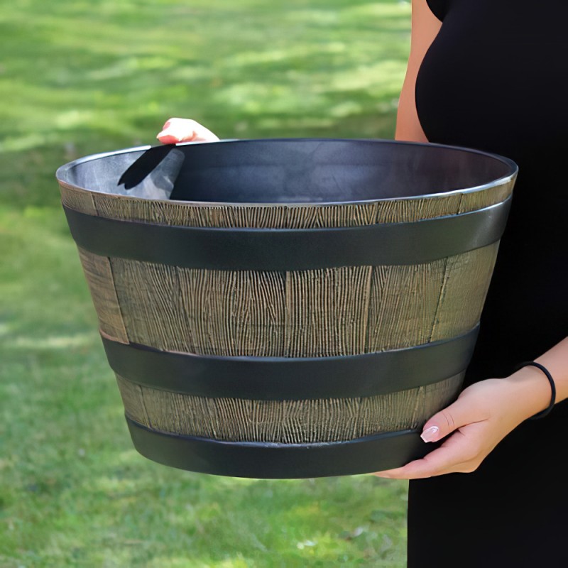 Kingfisher Wooden Effect Plant Barrel Plastic Planter Small 13 inch PPOT06 Brand new ???? Kingfisher Garden Kingfisher Wooden Effect Plant Barrel Plastic Planter Small 13 Inch PPOT06 ???? -Everbuild shop unnamed file 904