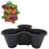 Best deal 🔥 Sealants And Tools Direct Strawberry And Flower Stackable Planter Plant Pots Black THW87-B 🌟
