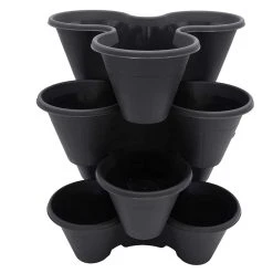 Best deal 🔥 Sealants And Tools Direct Strawberry And Flower Stackable Planter Plant Pots Black THW87-B 🌟 -Everbuild shop unnamed file 911