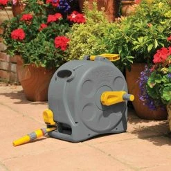 New 🧨 Hozelock Wall Or Floor Garden Hose Pipe 25m Reel 2415 🌟